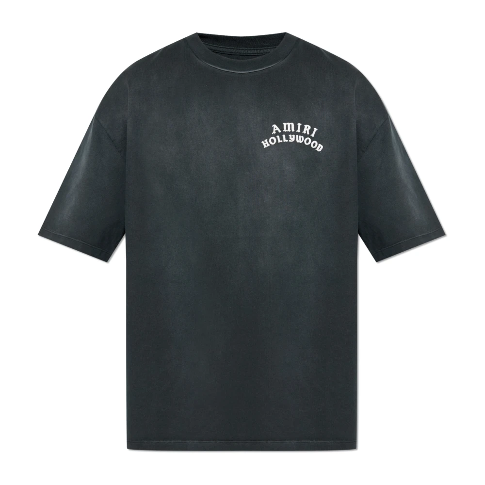 Amiri Men's Gray T-Shirt With Logo