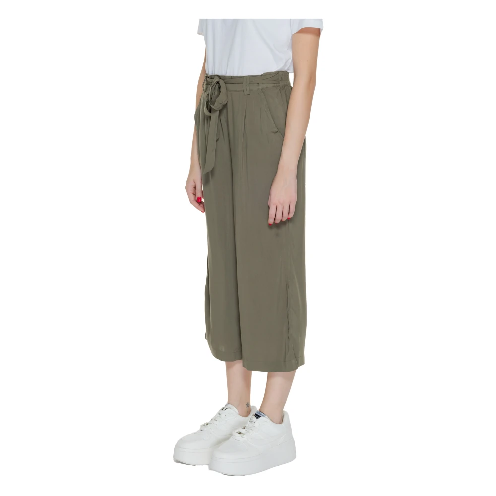 Only Cropped Viscose Broek Lente Zomer Collectie Green Dames