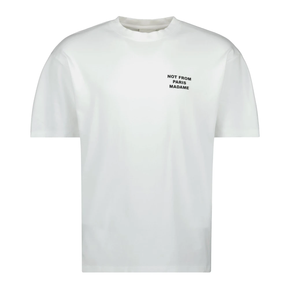 Drole de Monsieur Grappige Slogan T-shirt Lente-Zomer 2025 White Heren