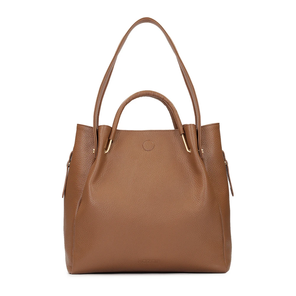 Kazar Grote bruine handtas met originele handvatten Brown Dames