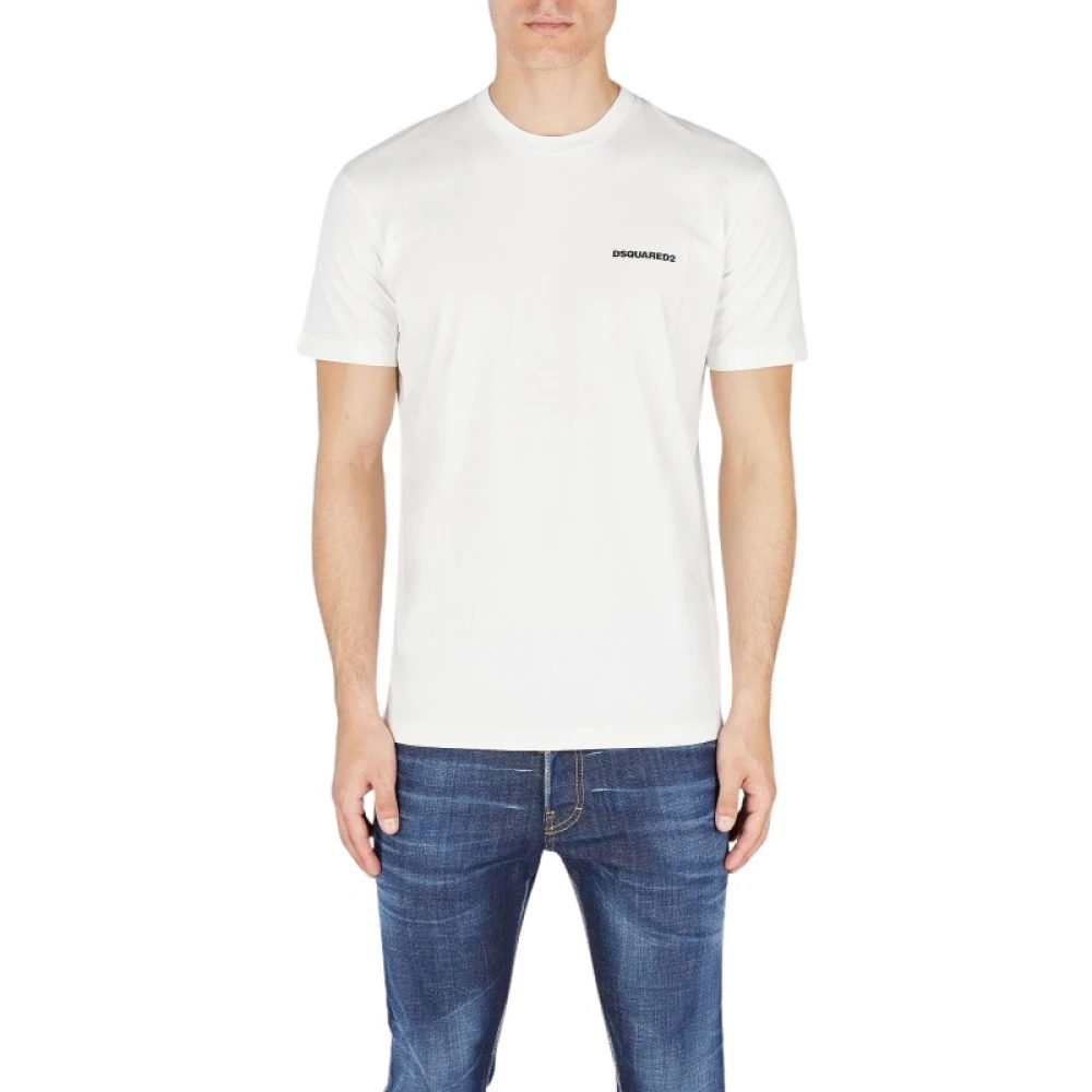 Dsquared2 Stijlvol T-shirt met uniek ontwerp White Heren