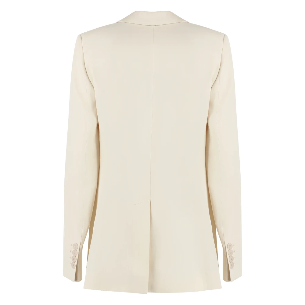 Stella Mccartney Linnen Blazer met Revers Beige Dames