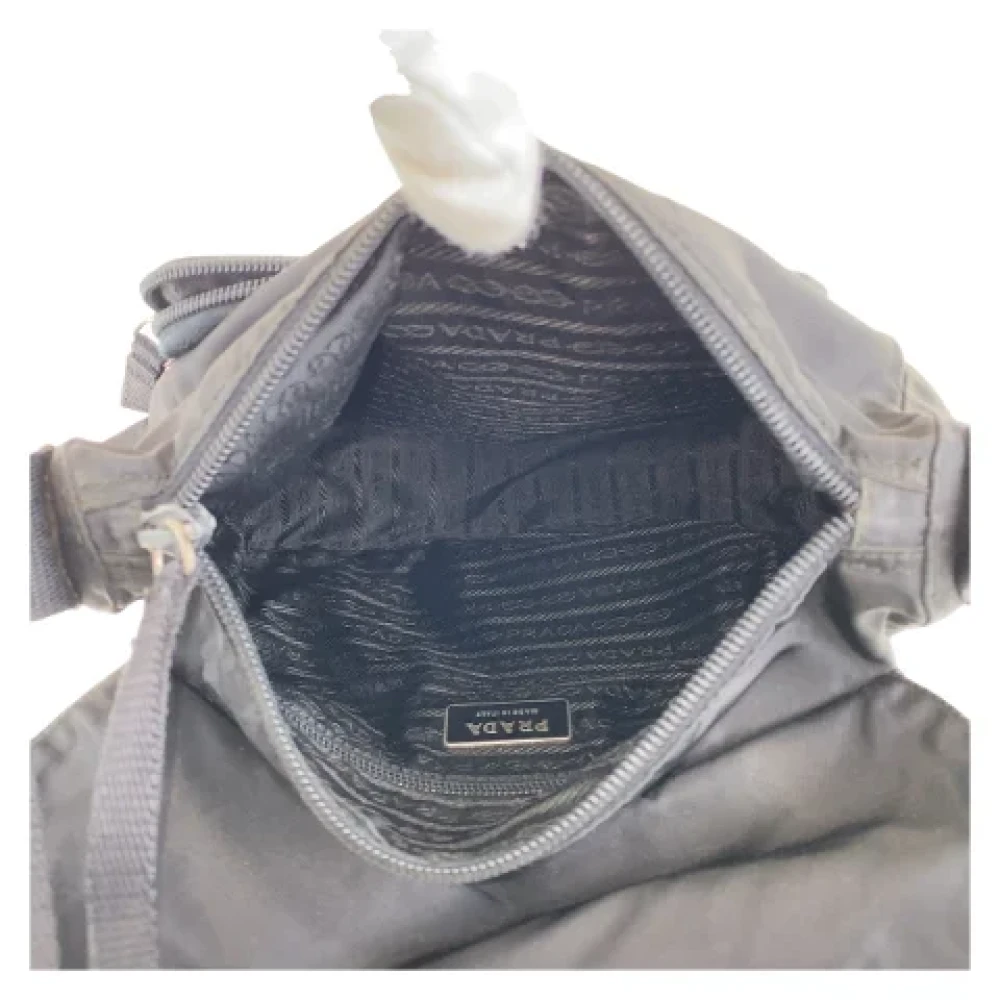 Prada Vintage Pre-owned Canvas prada-bags Black Dames