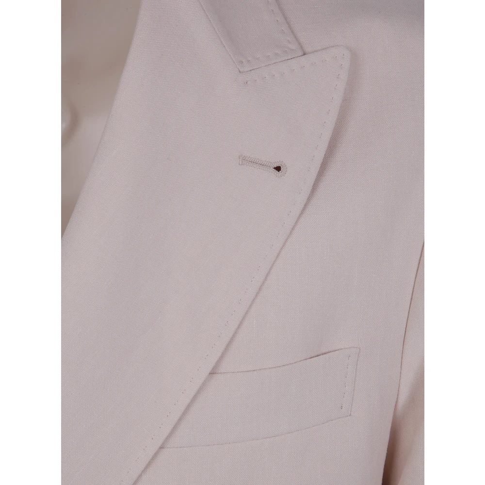 BRUNELLO CUCINELLI Elegant Double Breast Suit Pink Heren