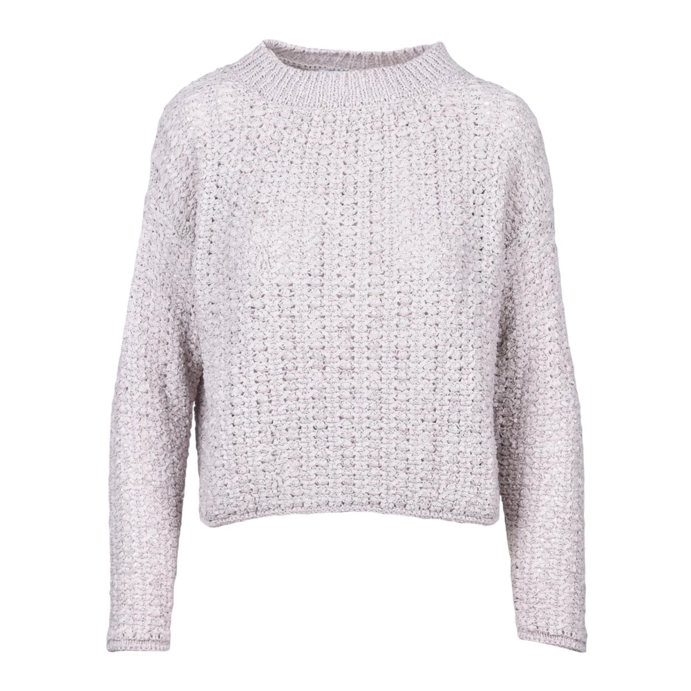 Alpha Studio Katoenmix Gebreide Trui Beige Dames