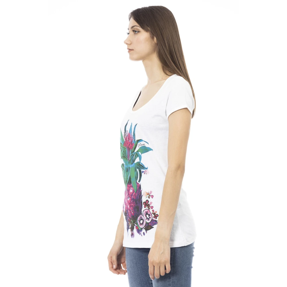 Just Cavalli Strandkleding T-shirt met voorprint White Dames