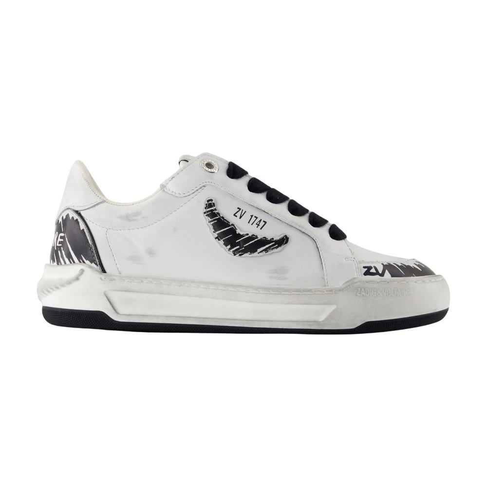 Zadig & Voltaire Witte Leren Fly Wings Sneakers Dames Schoenen