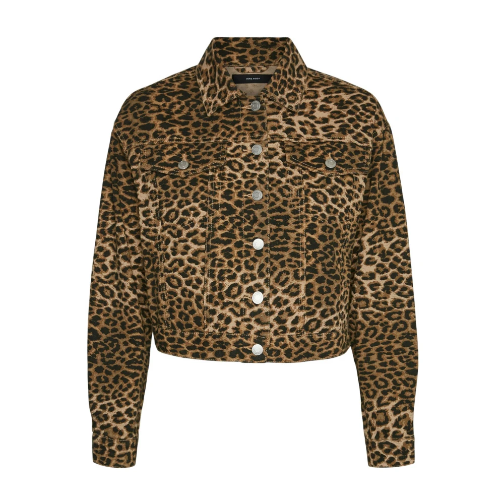 Vero Moda Luipaardprint Jas Zilver Mink Multicolor Dames