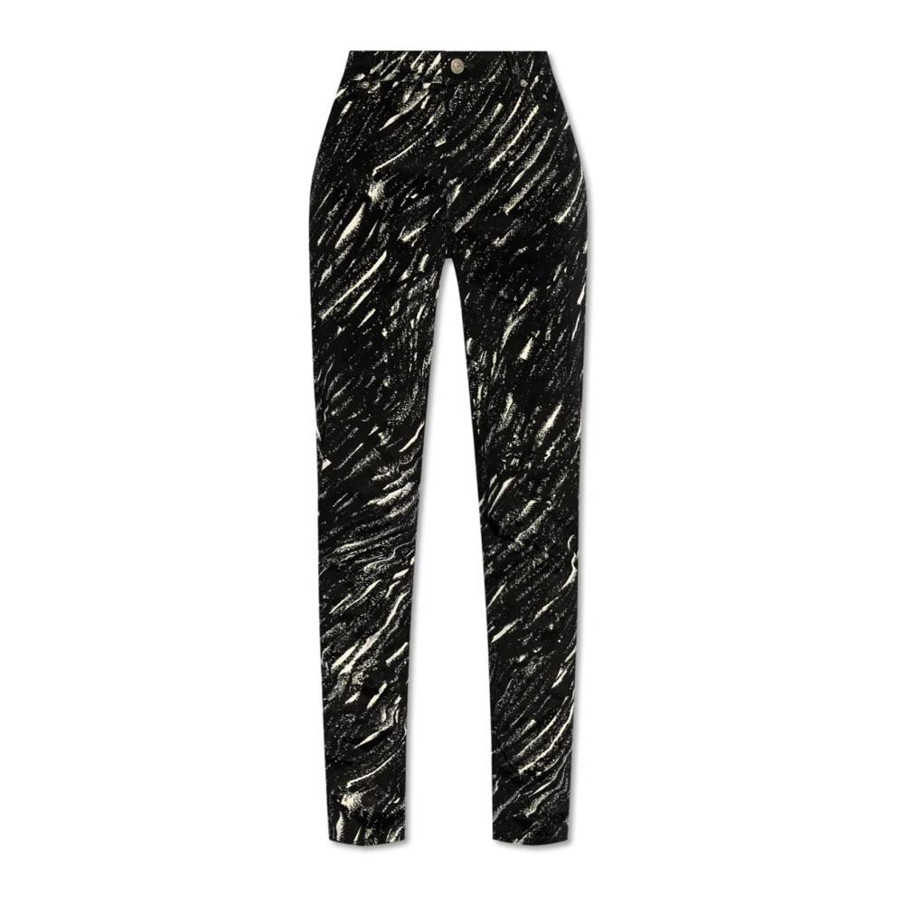 Marni Broek met fluwelen afwerking Black Dames