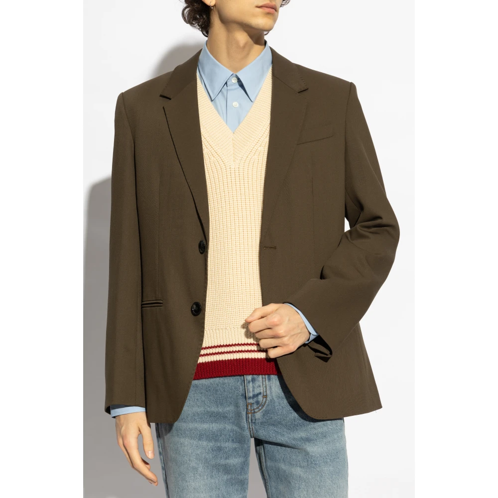 Ami Paris wollen blazer Green Heren