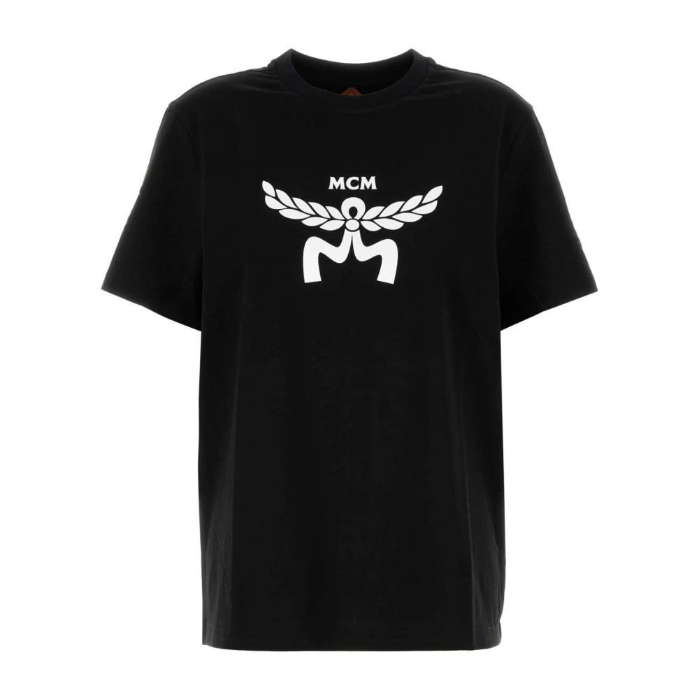 Mcm Classic Black Cotton T-Shirt - Female - T-Shirts - Black - M - Tops