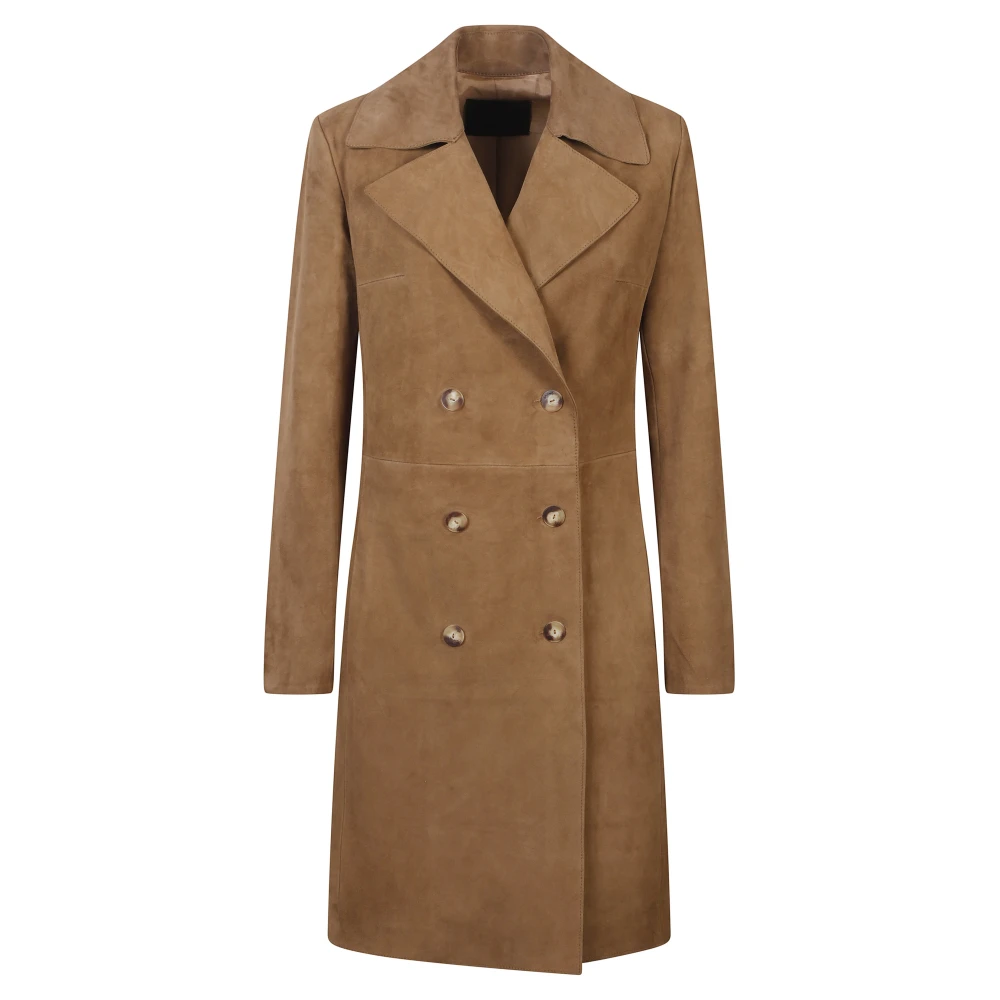 Dondup Brun Double-Breasted Coat