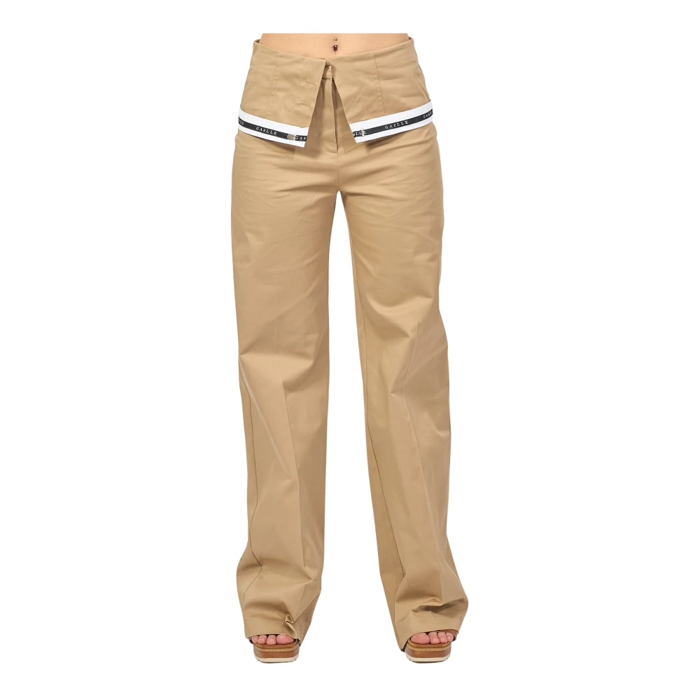Gaëlle Paris Wijde Beige Broek Beige Dames
