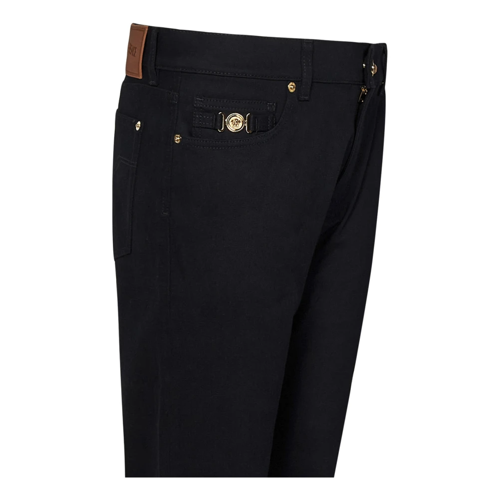 Versace Zwarte Skinny Fit Jeans Aw24 Black Heren