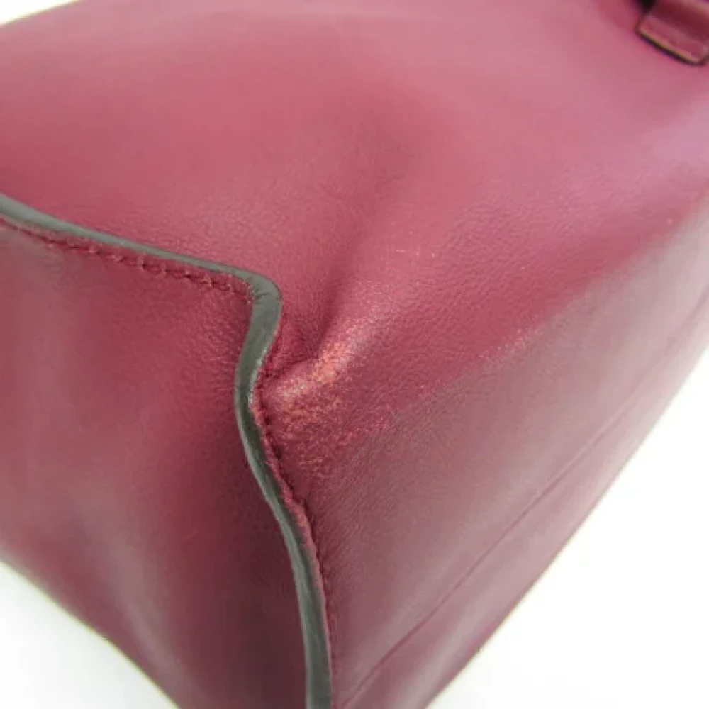 Loewe Pre-owned Leather clutches Red Dames