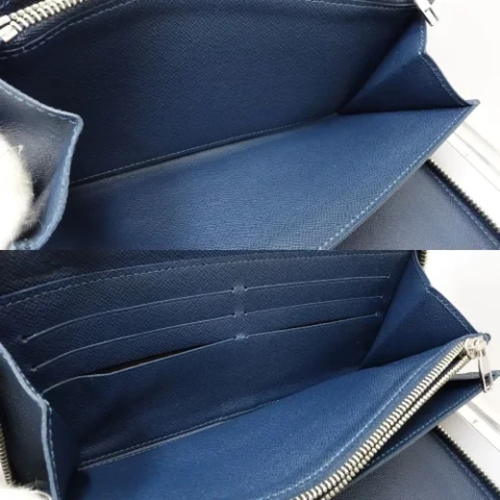 Louis Vuitton Vintage Pre-owned Leather wallets Blue Heren