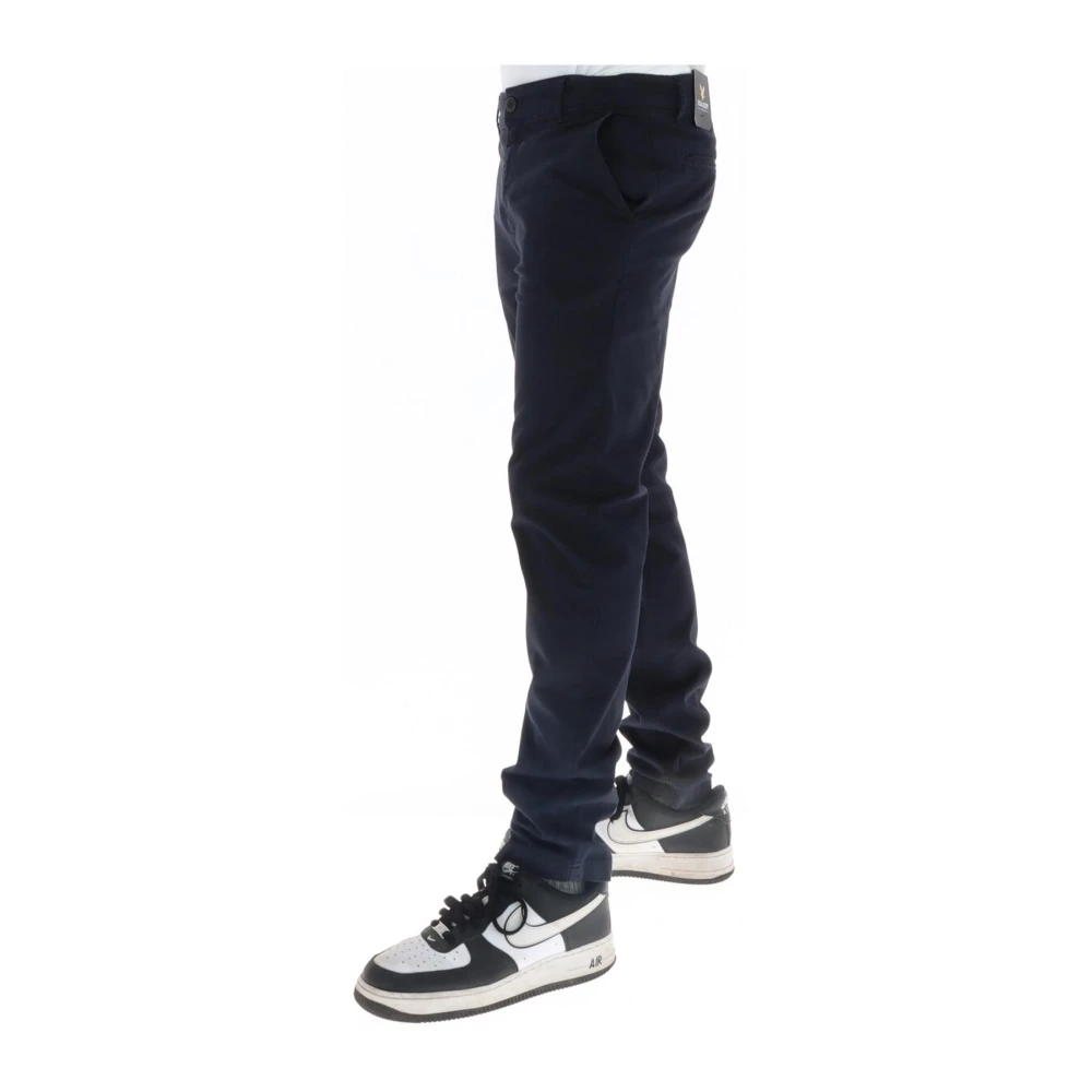 Lyle & Scott Blauwe Katoenen Ritsbroek met Zakken Blue Heren