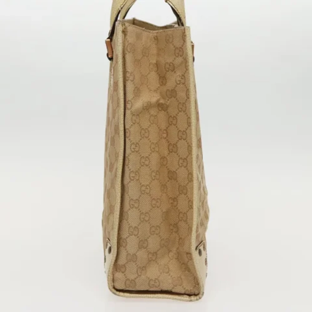 Gucci Vintage Pre-owned Canvas gucci-bags Beige Dames
