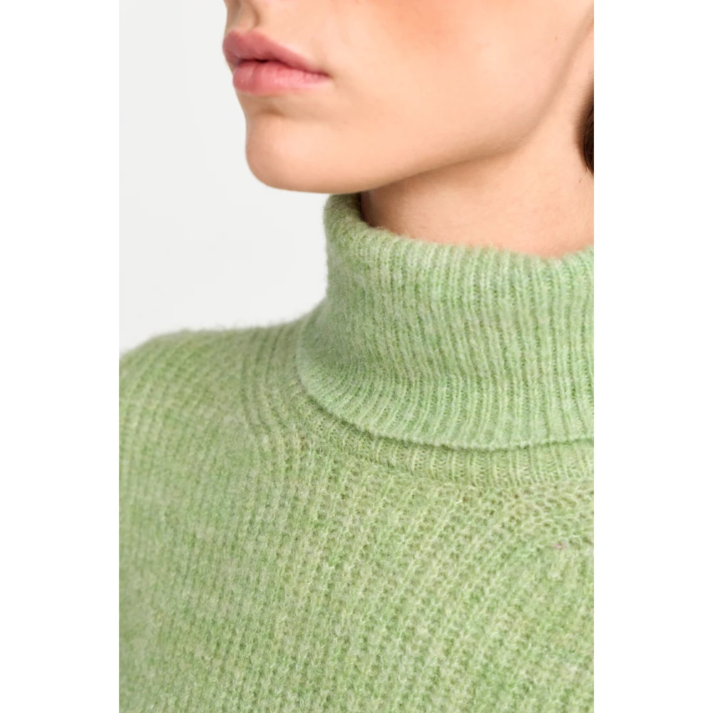Rich & Royal Stijlvolle Roll Neck Sweater Green Dames