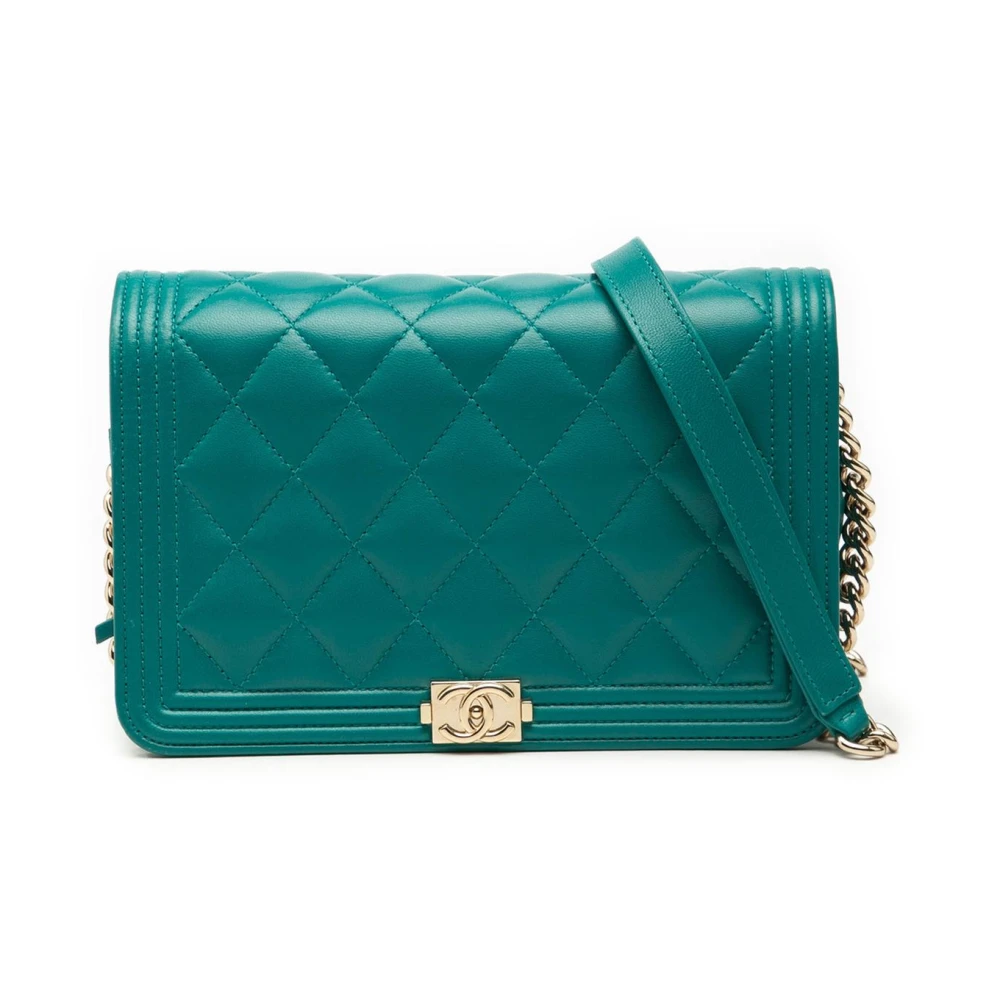 Chanel Vintage Women's Blue Pre-Owned Quilted Flap Bag