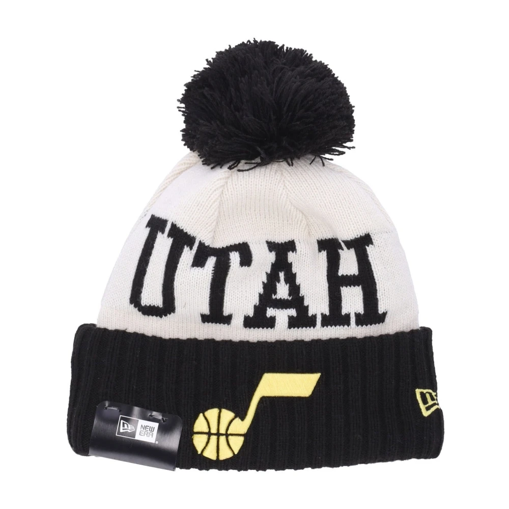 New Era Men's Black Nba Draft Pom Pom Hat