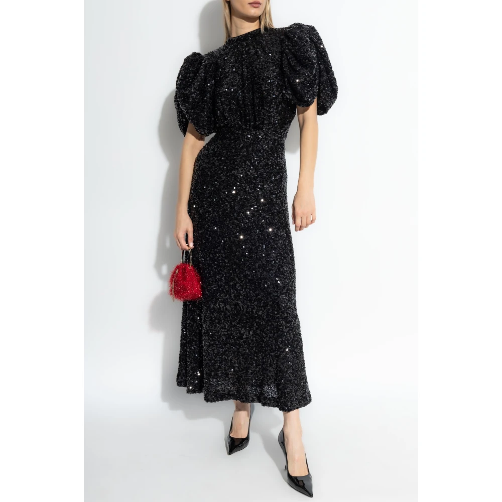Rotate Birger Christensen Jurk met glinsterende pailletten Black Dames