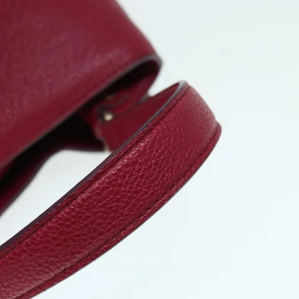 MCM Pre-owned Leather handbags Red Dames