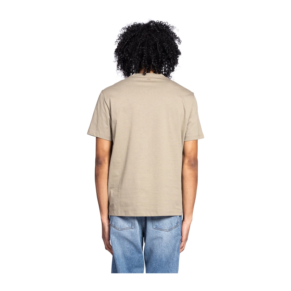 Ami Paris Off White Klassiek T-Shirt Laurel Brown Heren