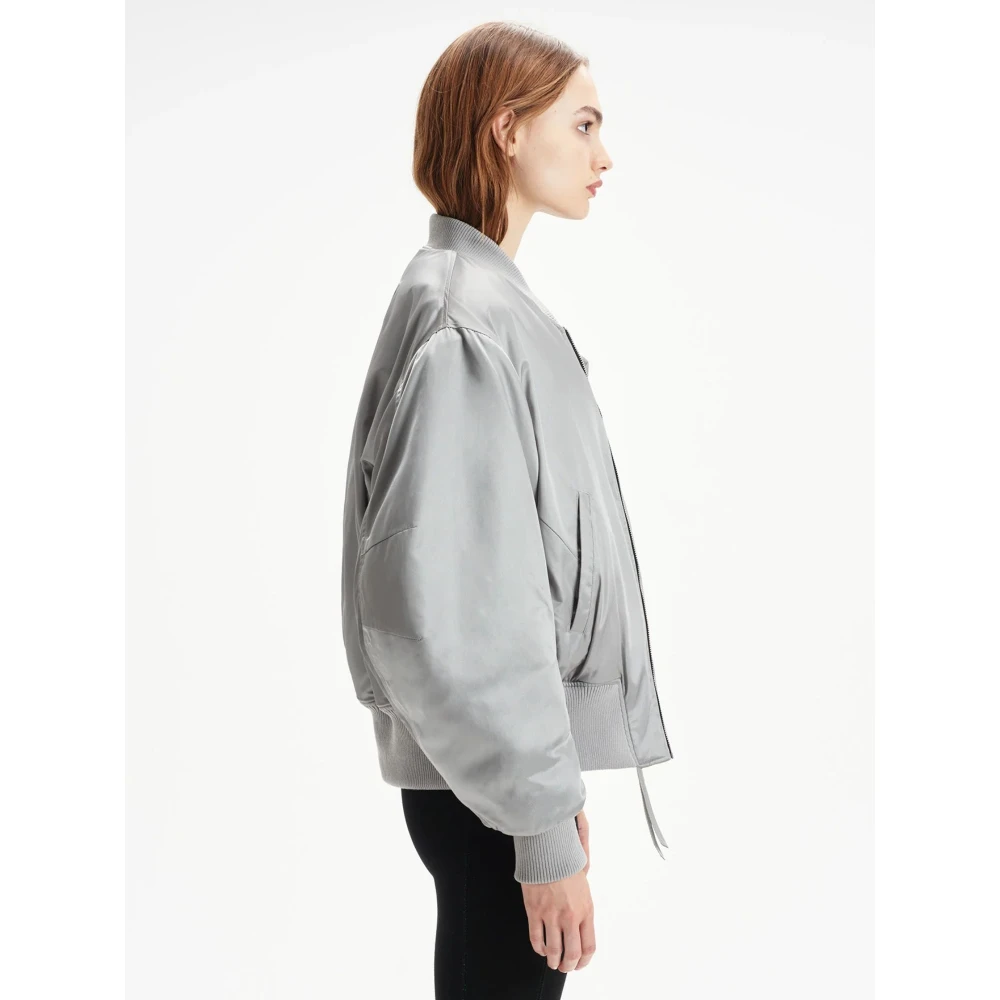 Shoreditch SKI Club Jas met Cocoon Fit en Gearticuleerde Mouwen Gray Dames