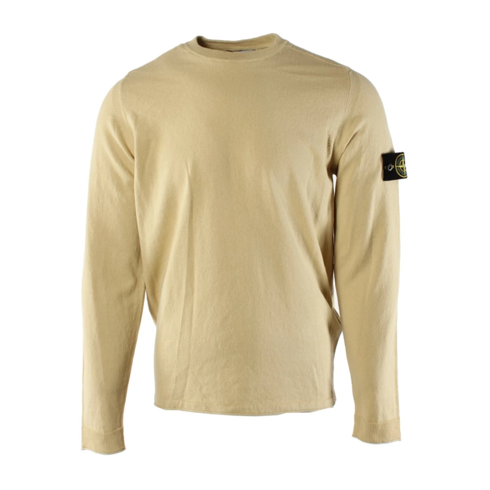 Stone Island Beige Katoenen Heren Trui Beige Heren