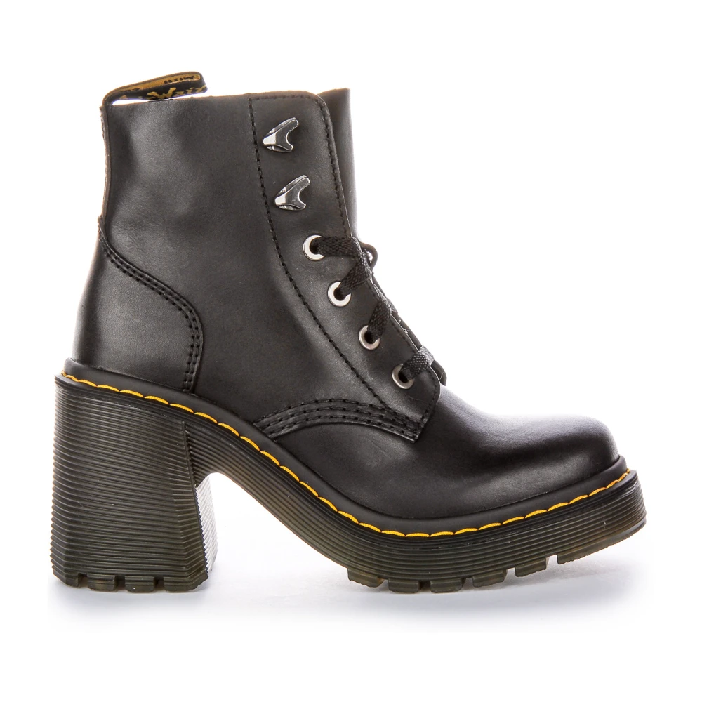 Dr. Martens Donna Nero Stivali Stringati In Pelle