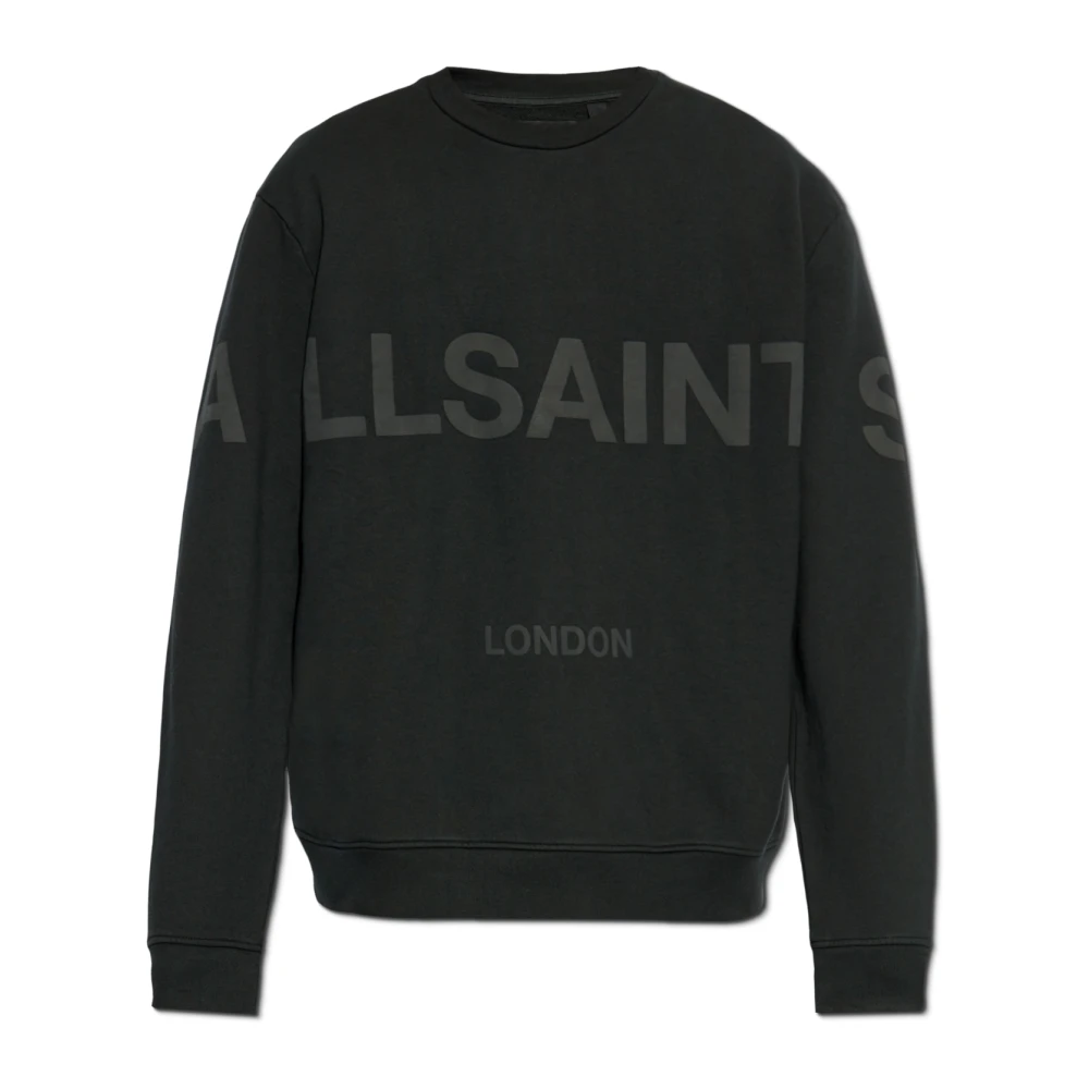 AllSaints Sweatshirt met Biggy logo Black Heren