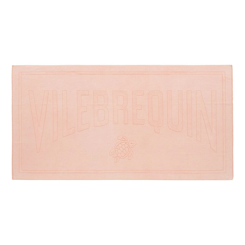 Vilebrequin Solid Mineral Jacquard Strandhandduk Pink, Unisex