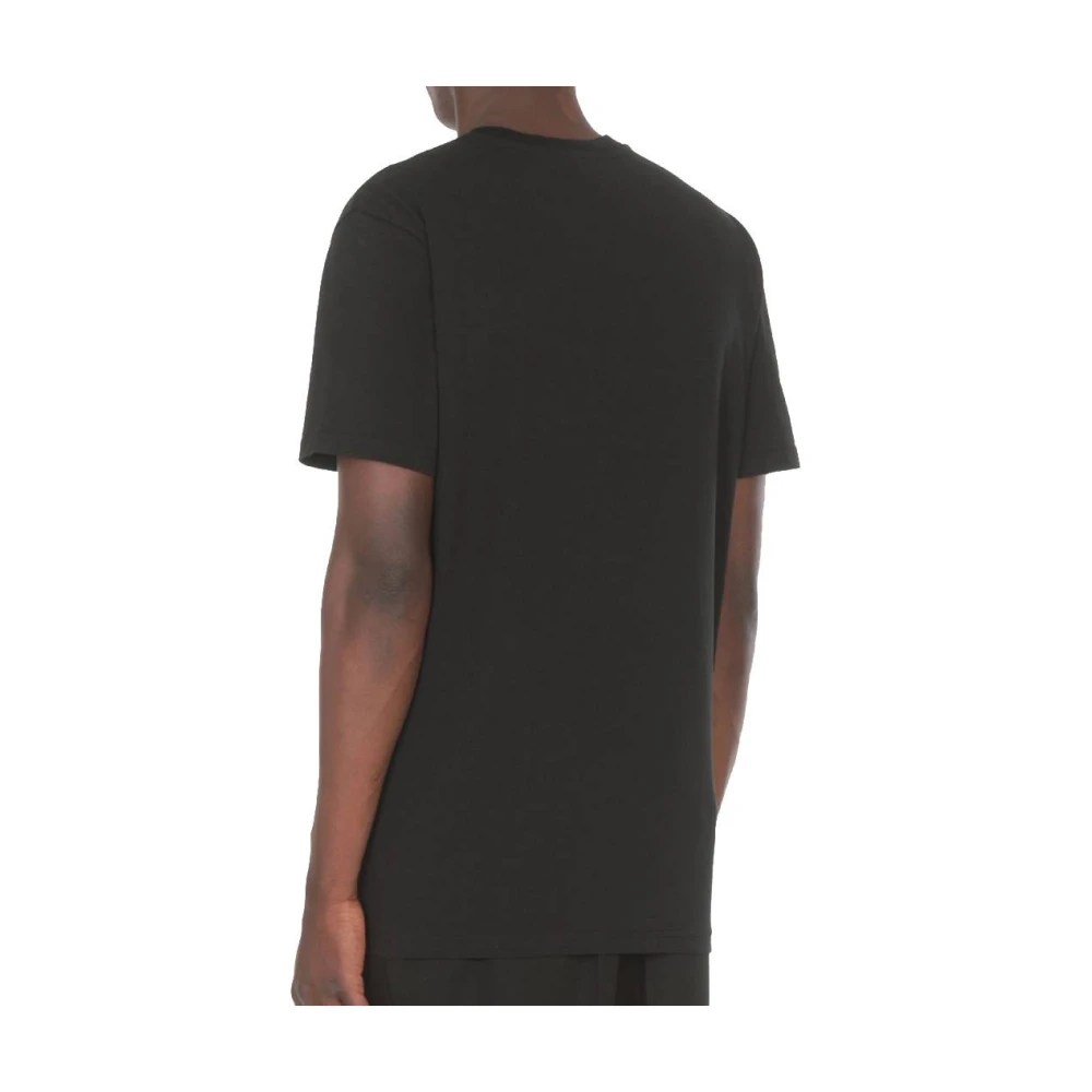 Moschino Logo Print Katoenen T-shirt Black Heren
