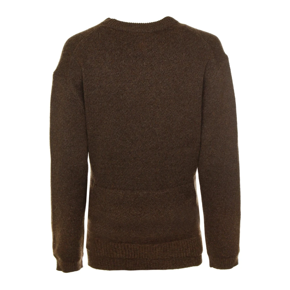 JW Anderson Draped Tie Front Sweater Brown Dames