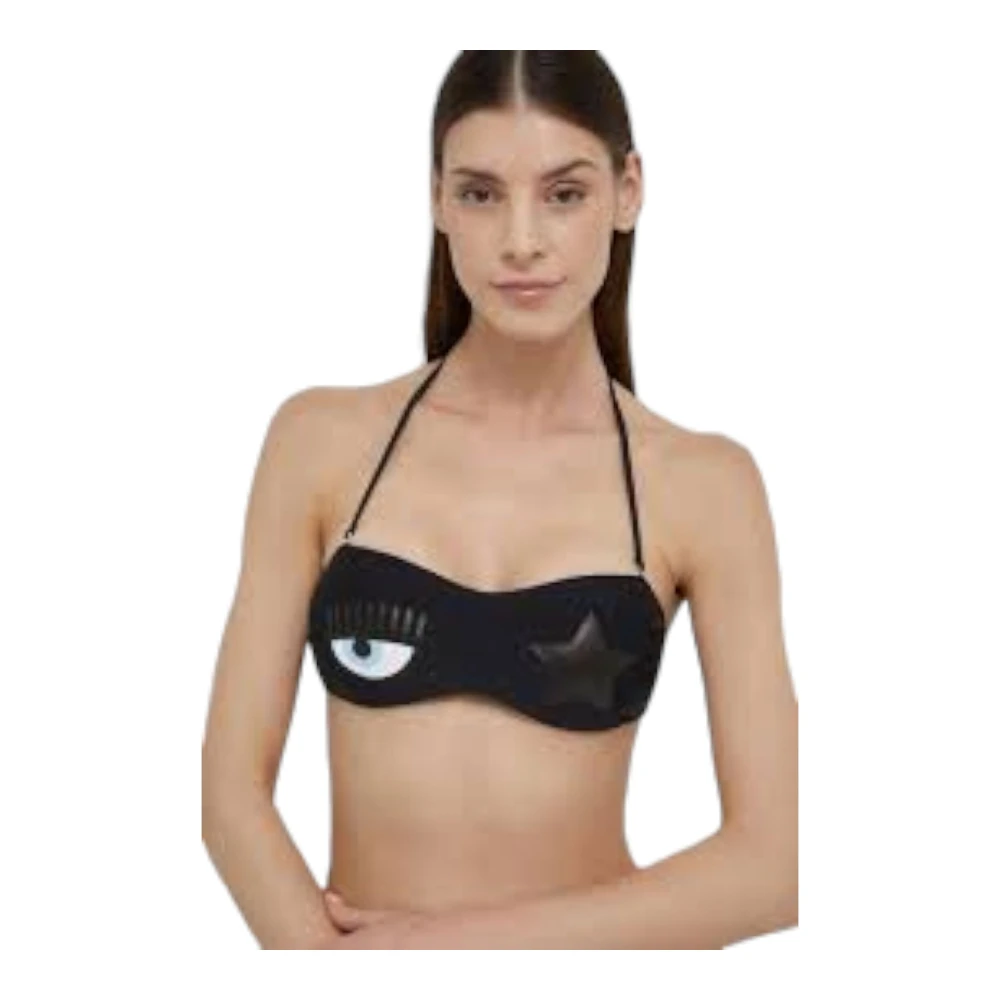 Chiara Ferragni Collection Stijlvolle Bikini Top Black Dames