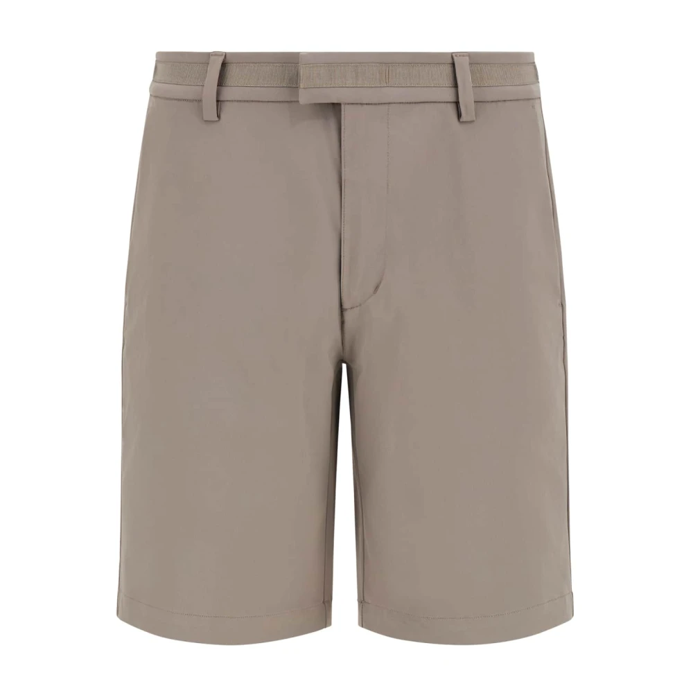 Boggi Milano B Tech Stretch Nylon Bermuda Shorts Beige Heren