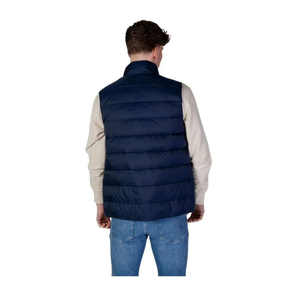 Tommy Jeans Blauwe Lichtgewicht Polyamide Jas Heren Collectie Blue Heren