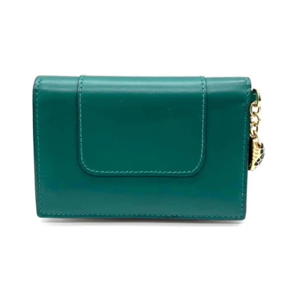 Bvlgari Vintage Pre-owned Leather wallets Green Dames