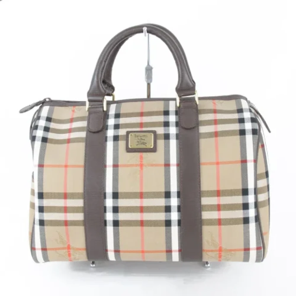 Burberry Vintage Pre-owned Fabric handbags Brown Dames