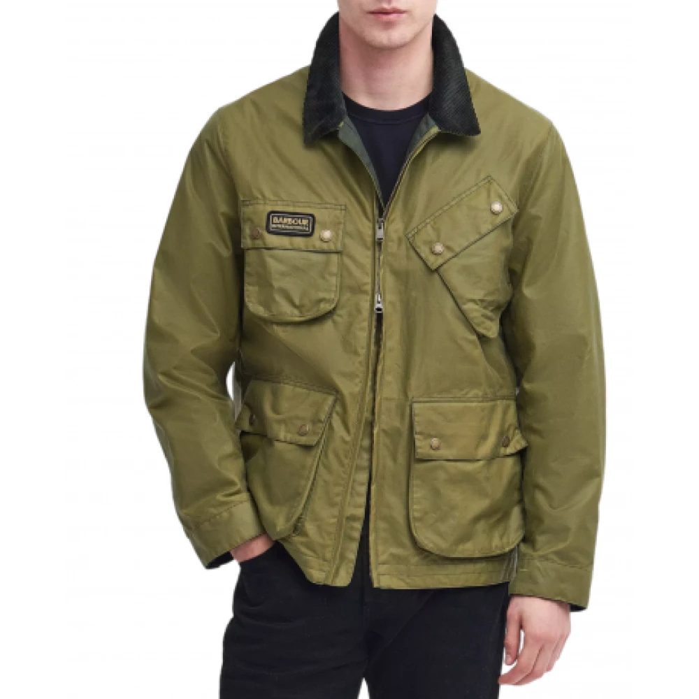 Barbour Sefton Wax Jacket Green Heren