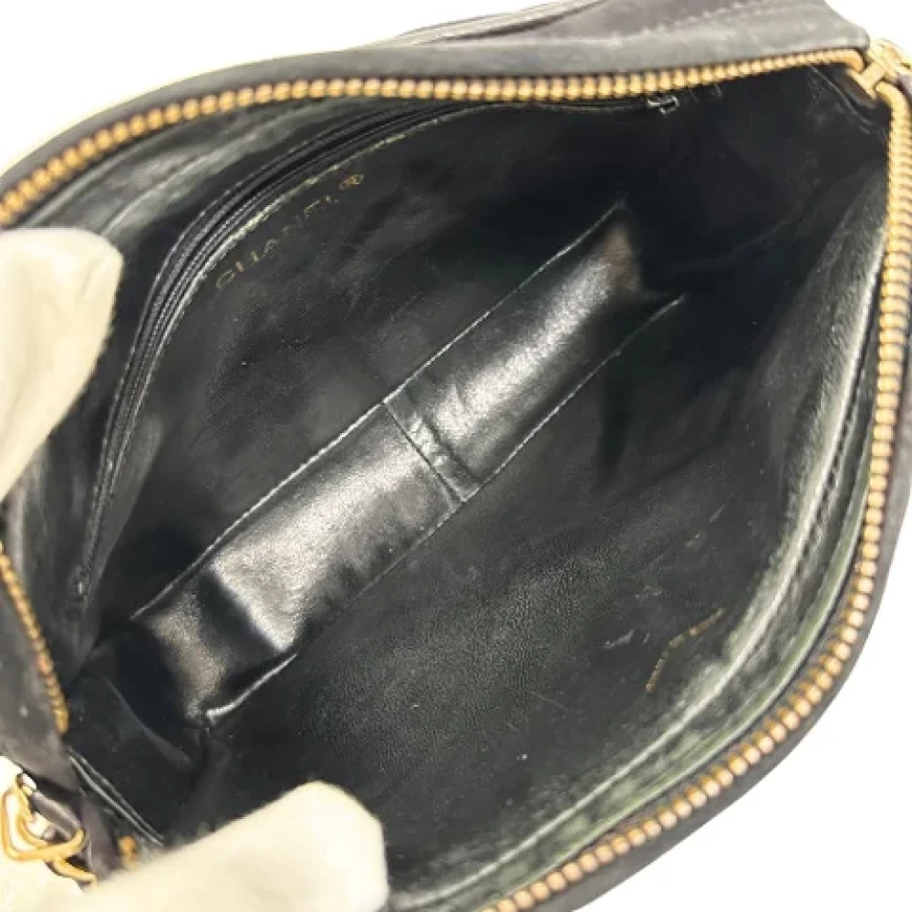 Chanel Vintage Pre-owned Leather crossbody-bags Black Dames