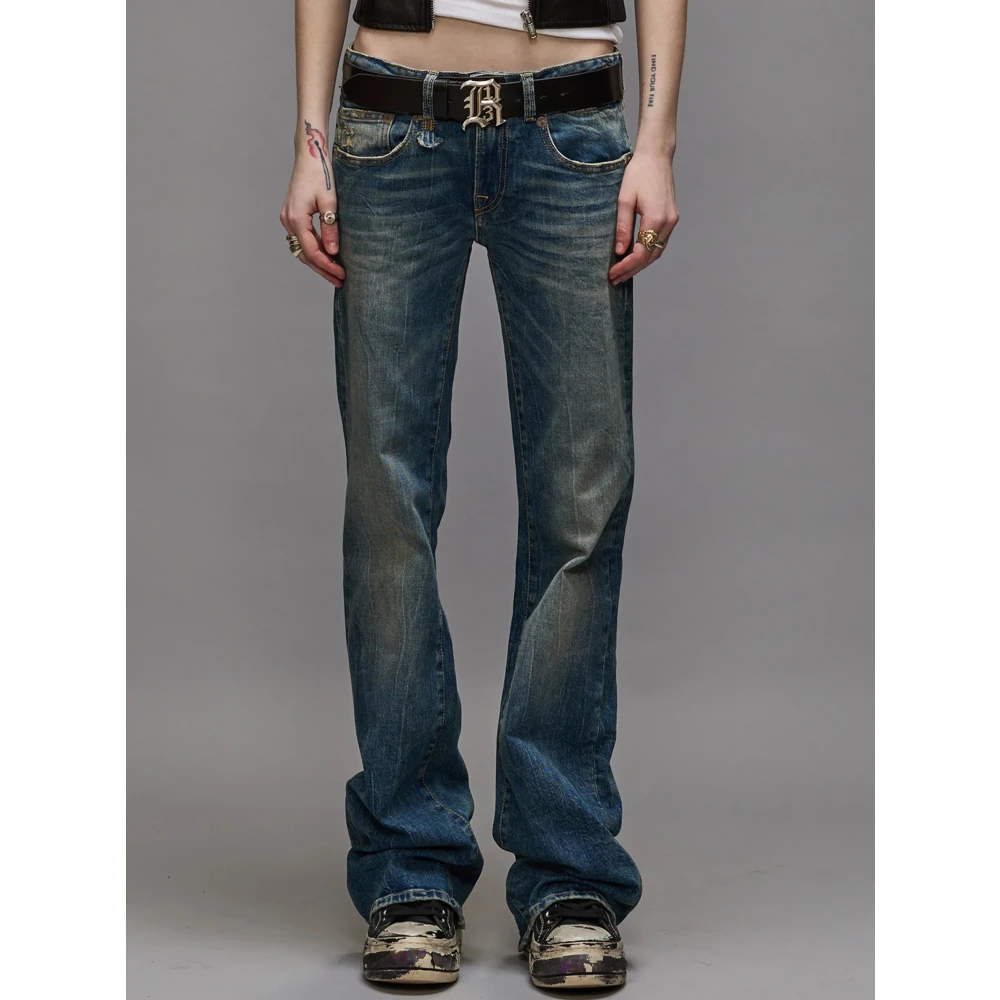 R13 Boyfriend Flare Jeans Blue Dames
