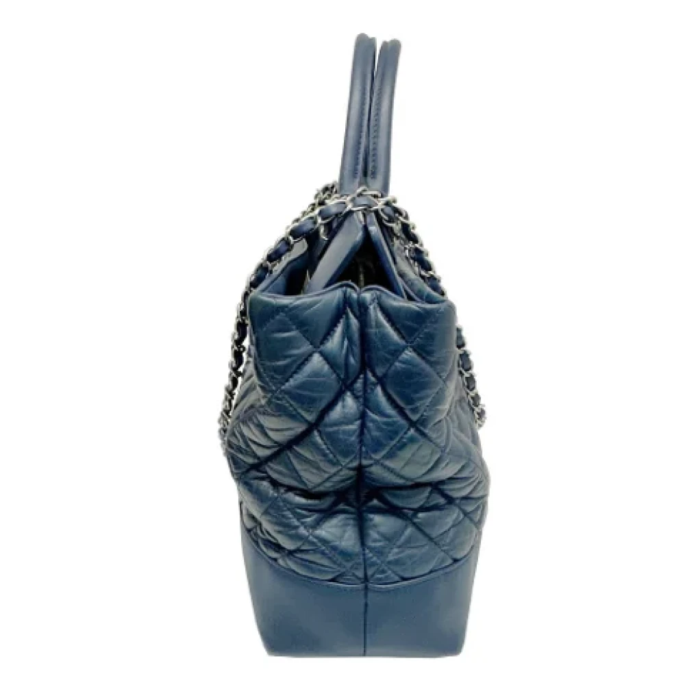 Chanel Vintage Pre-owned Leather chanel-bags Blue Dames