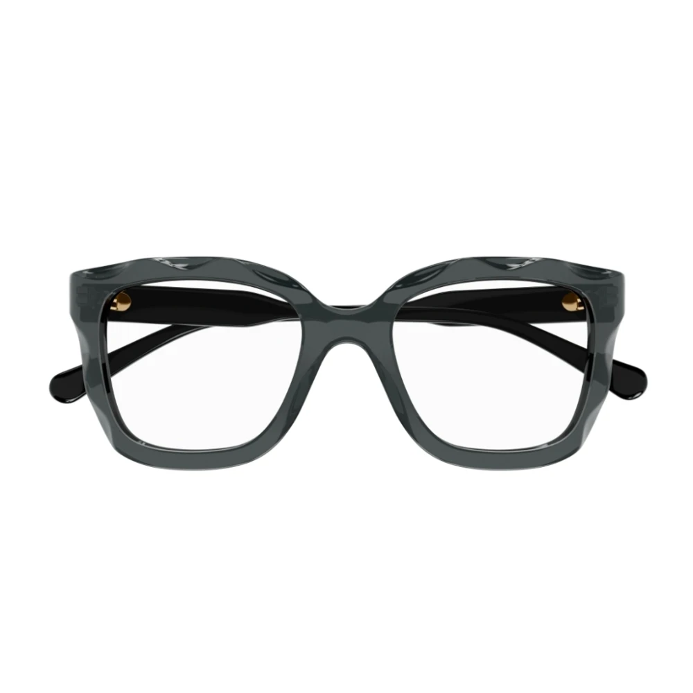 Chloé Rechthoekige acetaatbril met golvend patroon Gray Unisex