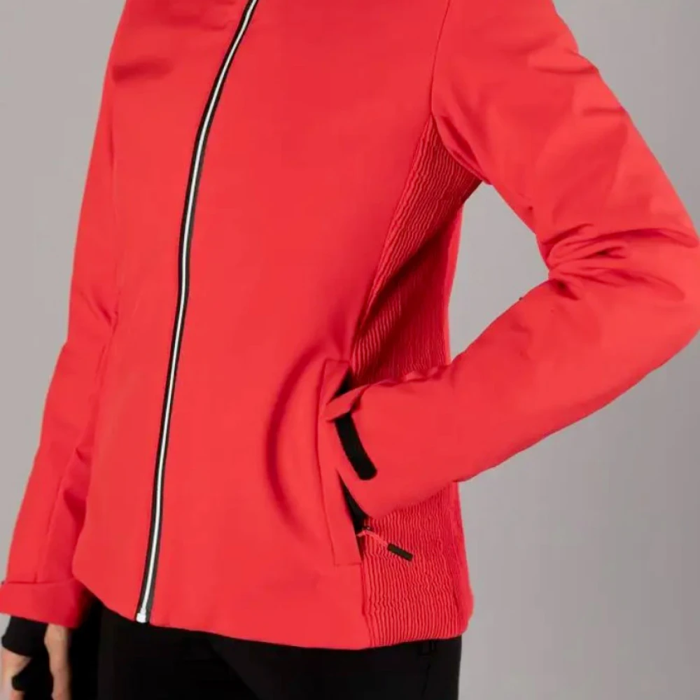 CMP Rode Winterjas met Nepbont Red Dames