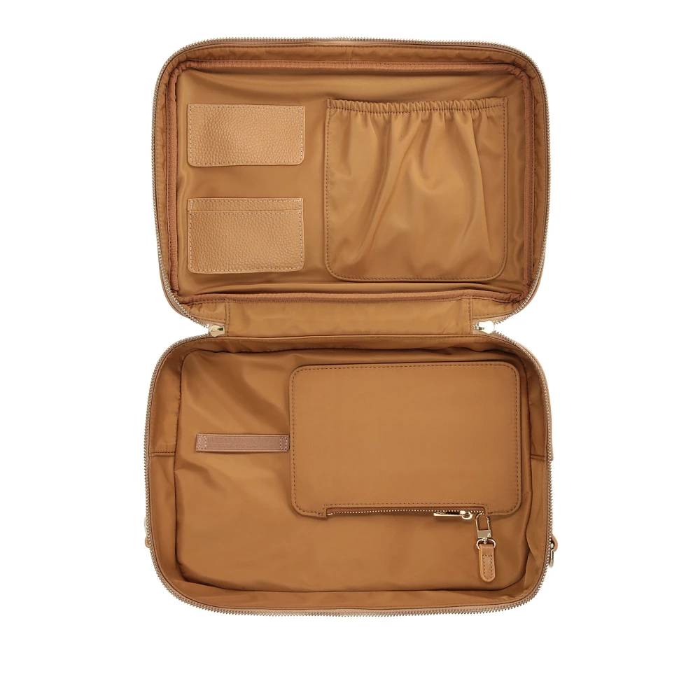 Kazar Lichtbruine Leren Mommy Tas met Kinderwagen Snaps Brown Dames