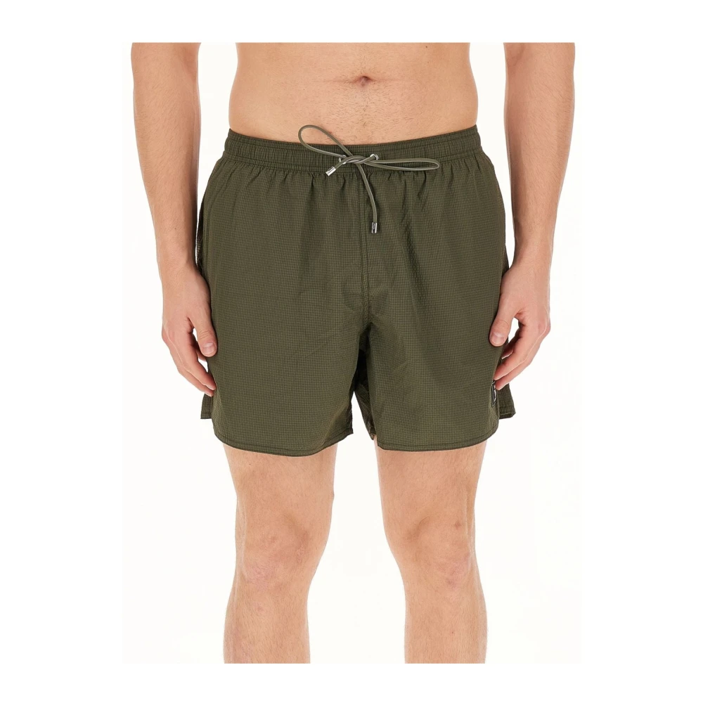 Emporio Armani Gestructureerde zwemshorts Groen Green Heren