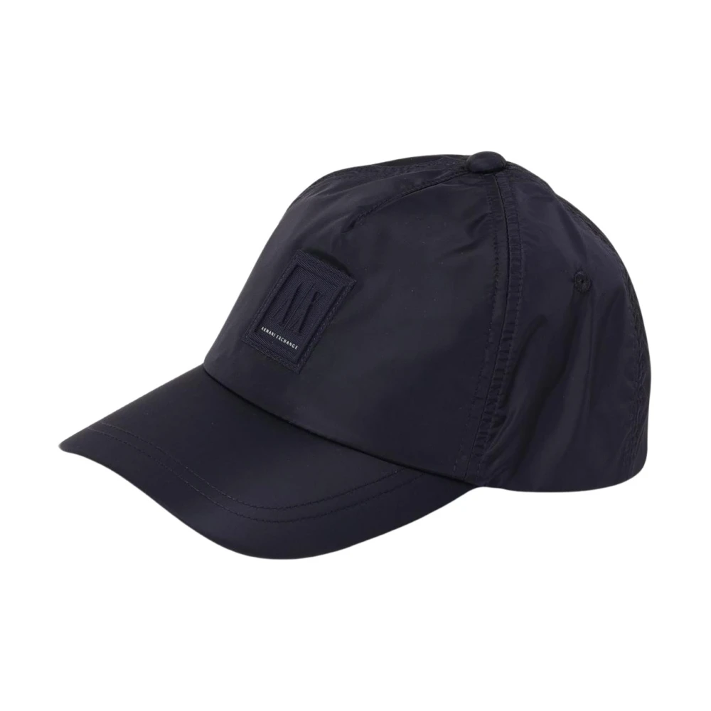 Armani Exchange Men's Black Structured Baseball Cap For Everyday Wear