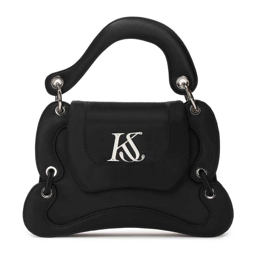 Kazar Studio Zwarte handtas met onregelmatige vorm Black Dames